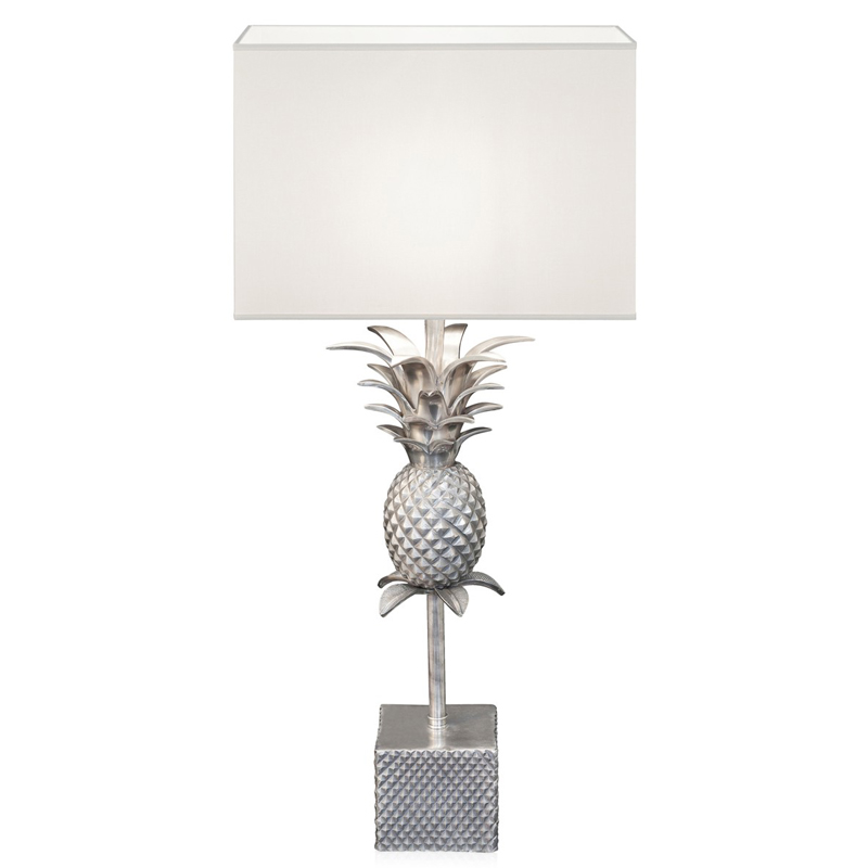 Настольная лампа LAMPTABLE PINEAPPLE STRAIGHT white Белый Серебряный в Ижевске | Loft Concept 