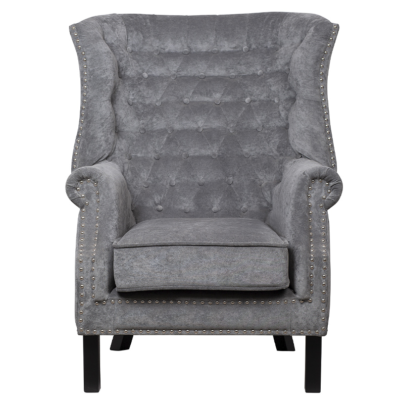 Кресло Charlie Armchair grey velour Серый в Ижевске | Loft Concept 