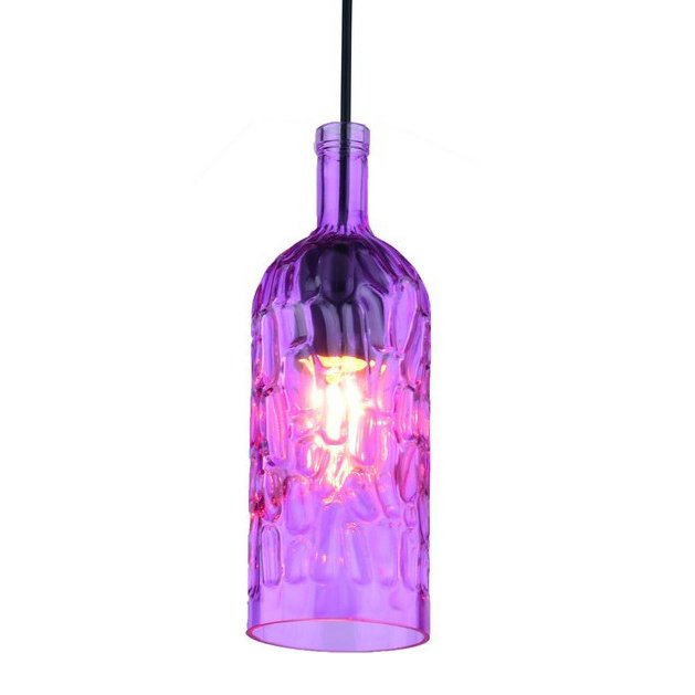 Подвесной светильник Geometry Glass Purpur Bottle Pendant Сиреневый в Ижевске | Loft Concept 