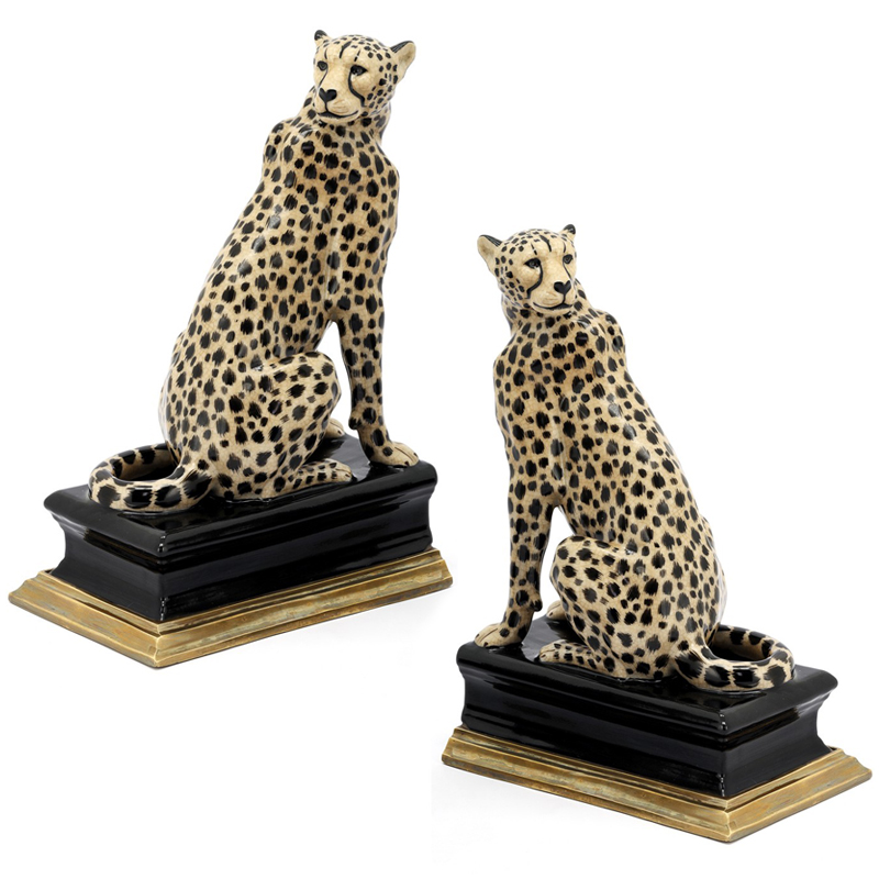 Держатель для книг BOOKEND CHEETAH Черный Золотой Бежевый в Ижевске | Loft Concept 