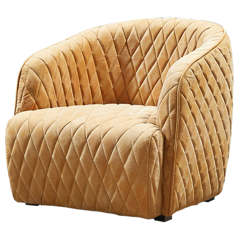 Кресло Rhombuses Upholstery Armchair Milk Caramel Карамель Коричневый в Ижевске | Loft Concept 