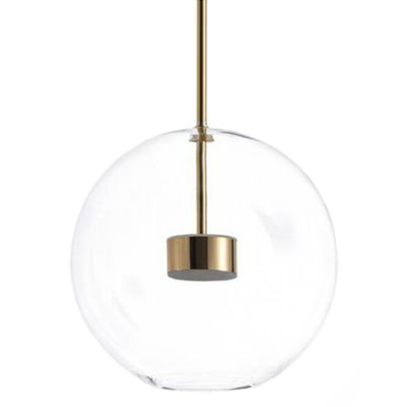 Подвесной Светильник Giopato & Coombes Bollr Pendant BUBBLE LAMP 1 шар золото Белый Золотой Прозрачное Стекло в Ижевске | Loft Concept 