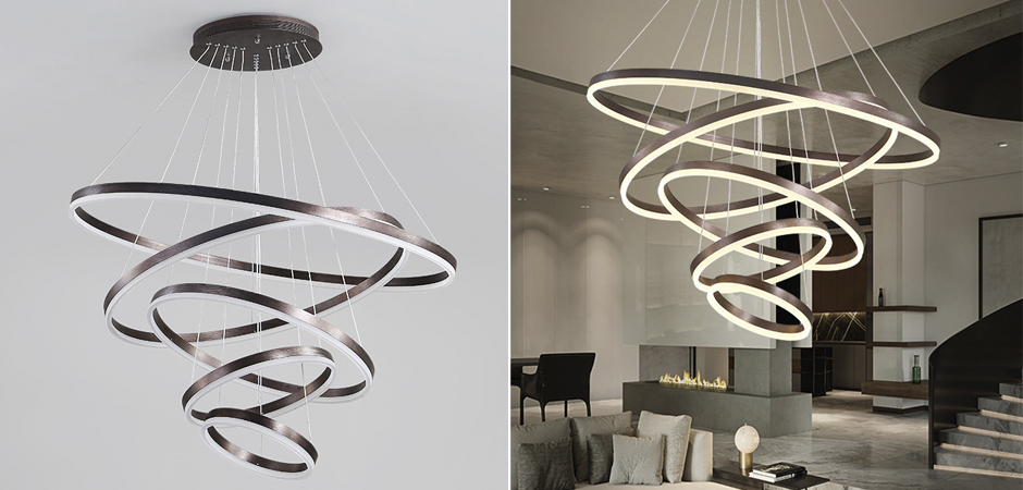Люстра Ribbon Circles Chandelier Люстра Ribbon Circles Chandelier - Loft-Concept в Ижевске