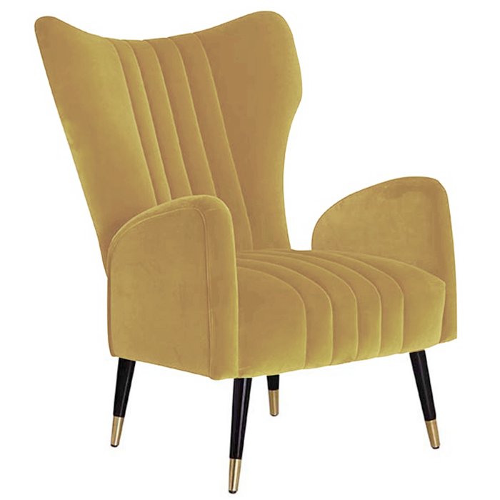 Кресло plant-collections Drummond Armchairs Gold Velvet Желтый в Ижевске | Loft Concept 