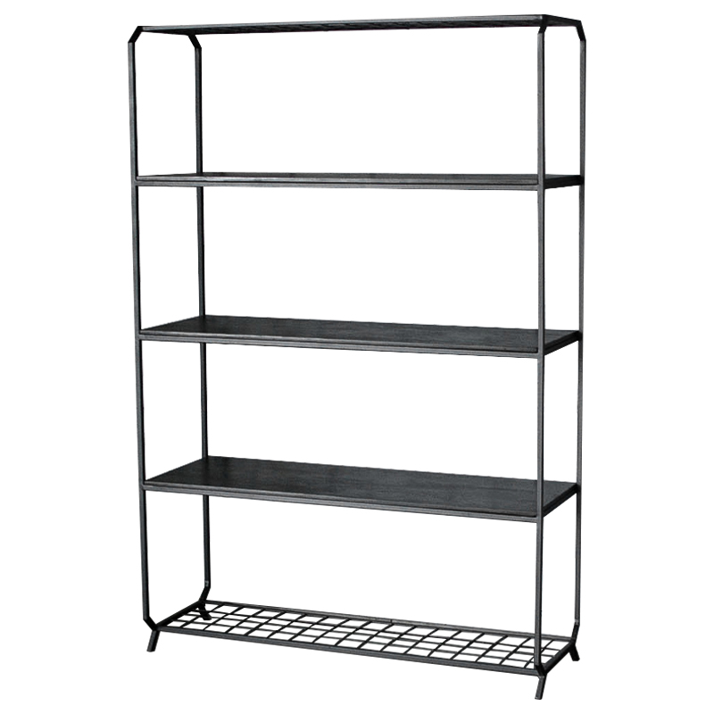 Стеллаж Jaeden Industrial Metal Rust Rack Черный в Ижевске | Loft Concept 