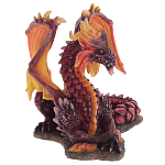 Декоративная статуэтка Дракон Красный Red Dragon with Orange Wings Statuette варинант исполнения - 4 | Loft Concept в Ижевске