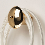 Бра с круглым золотистым основанием и белыми изогнутыми световыми линиями Luke Lampco Tracer Lamp варинант исполнения - 3 | Loft Concept в Ижевске