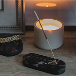 Подставка под благовония из эпоксидной смолы шампань Epoxy Resin Flowers Incense Oval Stand Champagne варинант исполнения - 3 | Loft Concept в Ижевске