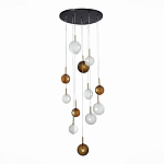 Люстра светодиодная с сферическими стеклянными плафонами Splatter варинант исполнения - 6 | Loft Concept в Ижевске