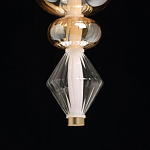 Подвесной светильник с вертикальной композицией из прозрачных и янтарных стеклянных шаров и ромбов Gabriel Scott Luna варинант исполнения - 8 | Loft Concept в Ижевске