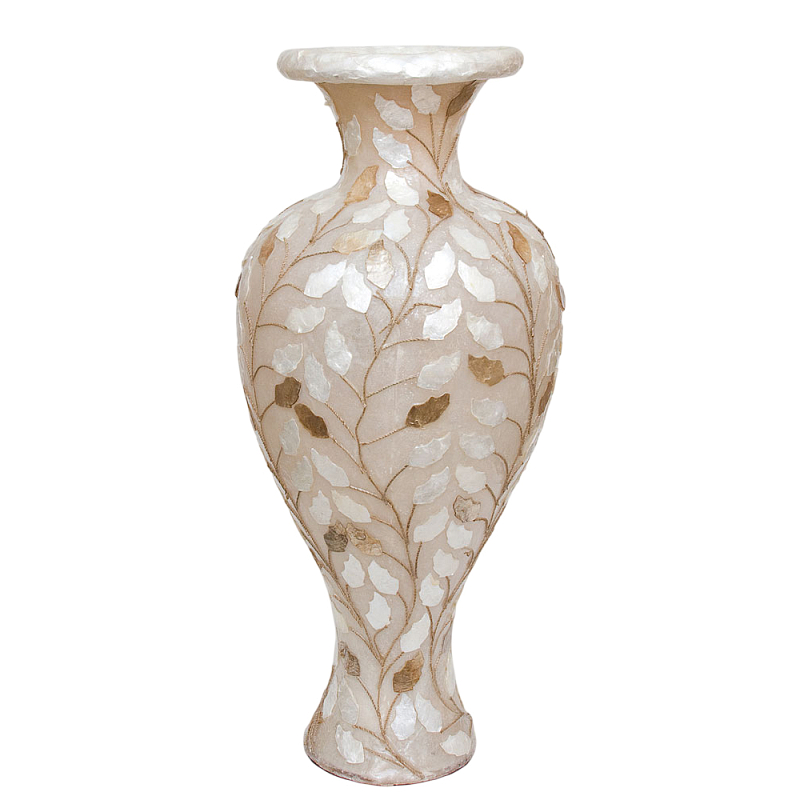 Торшер из перламутра в виде вазы Indonesian Vase Перламутровый в Ижевске | Loft Concept 