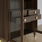 Дизайнерский шкаф витрина Elsa Dreams Walnut с 4-мя ящиками варинант исполнения - 8 | Loft Concept в Ижевске