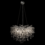 Люстра подвесная с прозрачными стеклянными подвесками в форме капель Диаметр 60 см Droplet Chandelier варинант исполнения - 11 | Loft Concept в Ижевске