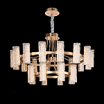 Люстра двухъярусная круглая с текстурными цилиндрическими плафонами Glimpse варинант исполнения - 9 | Loft Concept в Ижевске