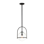 Подвесной светильник с прозрачным плафоном в форме шара в арочной подвеске Hinkley варинант исполнения - 2 | Loft Concept в Ижевске