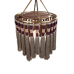 Люстра круглая плетеная с кисточками Walnut Chandelier Tassels Boho Style варинант исполнения - 1 | Loft Concept в Ижевске