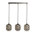 Люстра с тремя плафонами из серого граненого стекла Smoked Prism варинант исполнения - 2 | Loft Concept в Ижевске