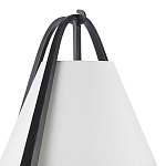 Торшер с черным каркасом и белым тканевым абажуром в форме конуса Stylish Solution варинант исполнения - 2 | Loft Concept в Ижевске