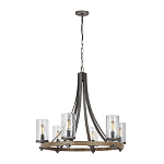 Люстра с цилиндрическим плафонами из толстого волнистого стекла в индустриальном стиле Feiss варинант исполнения - 8 | Loft Concept в Ижевске