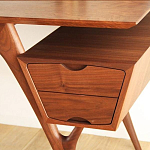 Письменный стол прямоугольный с 2-мя ящиками и полкой Idenontal варинант исполнения - 4 | Loft Concept в Ижевске