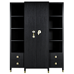 Большой шкаф с витриной Elsa Dreams Black варинант исполнения - 8 | Loft Concept в Ижевске