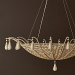 Люстра из деревянных бусин с подвесками в виде капель Wooden Beads варинант исполнения - 2 | Loft Concept в Ижевске