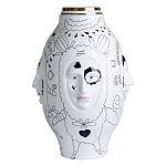 Ваза с декоративными лицами и графическими элементами в виде сердец и символов Faces of Imagination варинант исполнения - 1 | Loft Concept в Ижевске