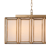 Люстра прямоугольная с каркасом золотого цвета Soft Glow Lamps варинант исполнения - 3 | Loft Concept в Ижевске