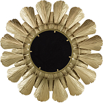 Зеркало круглое настенное в металлической раме Sunny Golden Petals варинант исполнения - 4 | Loft Concept в Ижевске