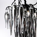 Люстра со стеклянными подвесками дымчатого цвета Ambre Glass Chandelier 70 варинант исполнения - 2 | Loft Concept в Ижевске