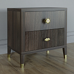 Тумба прикроватная с двумя ящиками Elsa Dreams Walnut варинант исполнения - 1 | Loft Concept в Ижевске