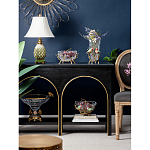 Чаша квадратная из прозрачного стекла с фигурками разноцветных птиц Eden Garden варинант исполнения - 4 | Loft Concept в Ижевске