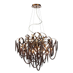 Люстра подвесная с объемной композицией из скрученных лент и металлических цепочек Atlantis Chain варинант исполнения - 2 | Loft Concept в Ижевске