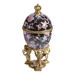 Шкатулка в форме яйца на величественных львах из фарфора с бронзовыми элементами Eden Garden варинант исполнения - 3 | Loft Concept в Ижевске