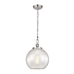 Подвесной светильник с прозрачным стеклянным плафоном в форме шара в современном стиле на цепи Feiss варинант исполнения - 2 | Loft Concept в Ижевске