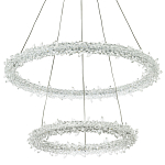 Многоярусная кольцевая люстра с хрустальным декором Gilbertine Crystals Two Rings Chandelier варинант исполнения - 1 | Loft Concept в Ижевске