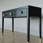 Дизайнерский Письменный стол Elsa Dreams Black с тремя ящиками варинант исполнения - 2 | Loft Concept в Ижевске