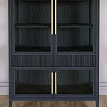 Витрина Primo со стеклянными фасадами и 2 ящиками Черный дуб варинант исполнения - 2 | Loft Concept в Ижевске