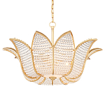 Люстра в форме тюльпана с лепестками из прозрачных стеклянных бусин Hanging Flowers варинант исполнения - 3 | Loft Concept в Ижевске