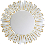 Зеркало круглое с лучами из зеркальных фацетов Silver Facet варинант исполнения - 1 | Loft Concept в Ижевске