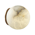 Настенно-потолочный светильник с плафоном в форме шара из алебастра Cryptocrystalline Stone варинант исполнения - 7 | Loft Concept в Ижевске