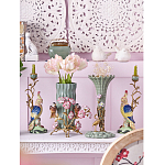 Подсвечник в образе попугая из фарфора с бронзовыми элементами Eden Garden варинант исполнения - 4 | Loft Concept в Ижевске