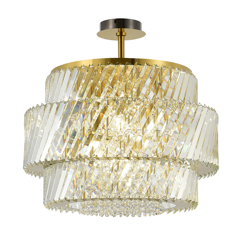 Потолочный светильник в классическом обрамлении Light Connoisseurs Beauty Латунь Прозрачное Стекло в Ижевске | Loft Concept 