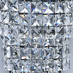 Бра настенное цвета хром с прозрачными квадратными хрустальными подвесками Crystal Regena варинант исполнения - 5 | Loft Concept в Ижевске