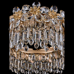 Люстра круглая с декоративными элементами в виде крупных хрустальных цветов Palace Gardens варинант исполнения - 5 | Loft Concept в Ижевске