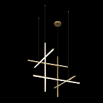 Люстра с 6-ю  пересекающимися цилиндрическими плафонами на тонких тросах Trumpet tube варинант исполнения - 3 | Loft Concept в Ижевске