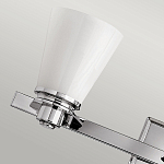 Бра для ванных комнат с белыми стеклянными конусными плафонами Hinkley варинант исполнения - 3 | Loft Concept в Ижевске