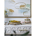 Чаша с цветочным орнаментом на бронзовых ножках Eden Garden варинант исполнения - 2 | Loft Concept в Ижевске