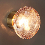 Бра с круглым плафоном из прозрачного стекла с пузырьками воздуха Effervia  варинант исполнения - 5 | Loft Concept в Ижевске