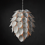 Люстра белая каплевидной формы из цветков лилии White Natural Lines варинант исполнения - 4 | Loft Concept в Ижевске